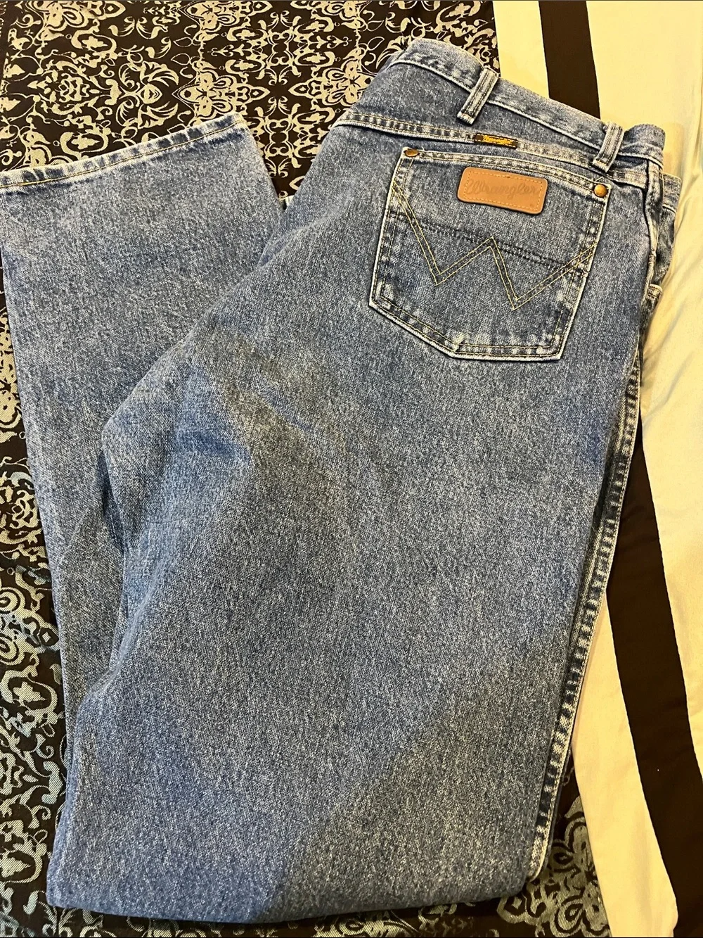Wrangler George Strait Men's Light Blue Straight Jeans